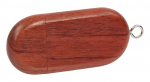 Pendrive de madera ovalado en color caoba